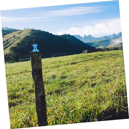 Sosoport 50Pcs Livestock Electric Fence Wire Insulators Material Excellent Insulation for Use Portable Post Insulators for Efficient Fencing