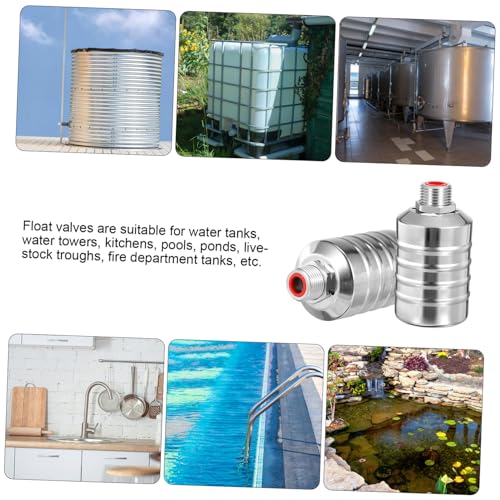2pcs Automatic Water Bowl Float Valve Stainless Steel Water Float Valve for Fountain