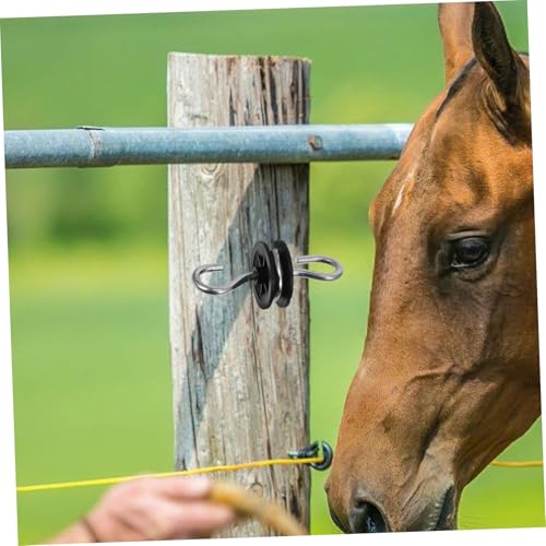 Happyyami 4pcs Screw-in Insulators for Electric Fence Accessories for Posts Secure Connection for Livestock and Farm Use