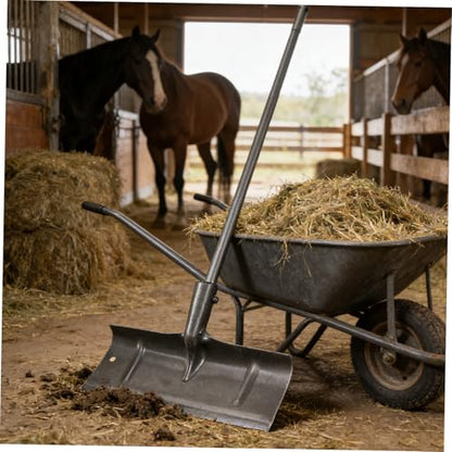 Holibanna Manual Maintenance Scraper Livestock Cage Shovel Fowl Waste for with Antislip Handle and Made of Sturdy Manganese Steel, Lightweight Cleaning Tool Poultry for Horse Goat Barn