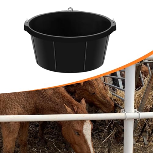 Rubber Feed Pan Rubber Tub Multipurpose Utility Heavy Duty Livestock Feeder Pan