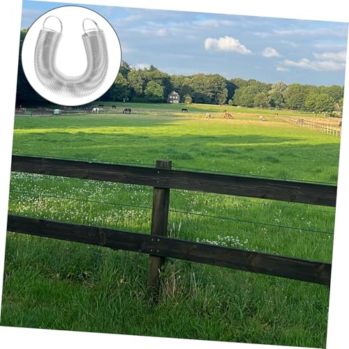 HEMOTON Door Handle Spring Tension Springs for Fence Tension Livestock Fence Spring Fence Tension Springs Electric Fence Spring Gates Replacement Tension Springs Silver Stainless Steel