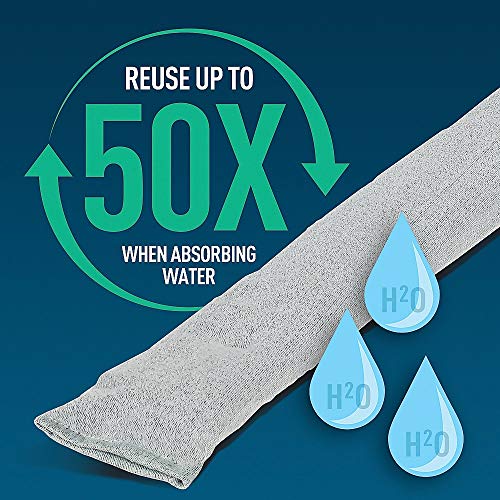 PIG Dryer-Safe Reusable Water Absorbent Sock - 2 Pack - 3" x 38" - Absorbs Up to 34 oz per Sock - Gray - PM50672 - color: Gray, style: 2-Pack