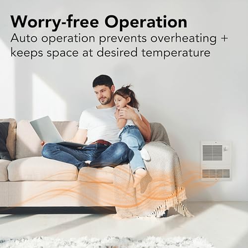 Broan-NuTone 9810WH High Capacity Wall Heater, White Grille, 1000-Watts, 120/240V - style: 1000W