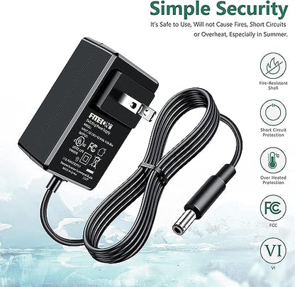DC 9V Adapter Compatible with ChickenGuard Automatic Chicken Coop Door openers; Models S5, P5, X5, PRO, PRO Solar Electric Auto Chicken Coop Door Power Supply Cord Cable Charger (5FT/1.5M)
