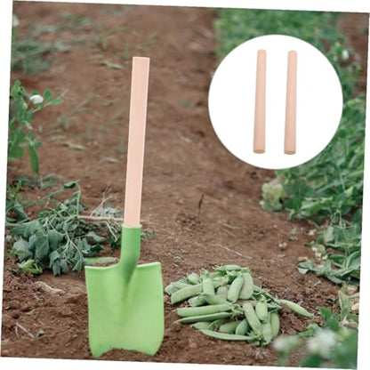 Luxshiny 3pcs Wooden Scoop Handles for Livestock Feeding and Sludge Cleaning, 30cm Long Anti-Skid Hammer Wood Handles for Agricultural and Livestock Tool Replacement