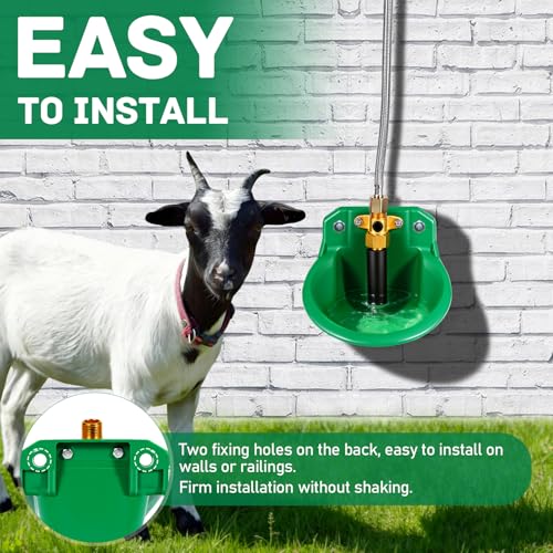 Automatic Goat Waterer Automatic Sheep Water Bowl Touch-Activated Waterer Animal Livestock Water Dispenser for Goat Sheep Pig Piglet Calf Dog