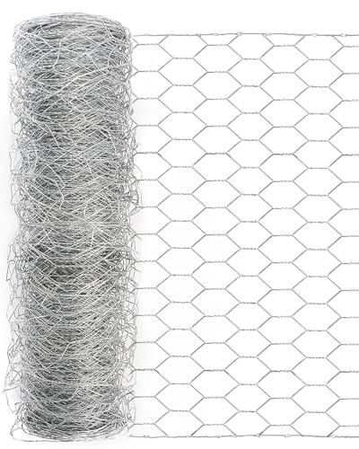 Garden Poultry Chicken Wire Netting - 24 '' × 25 ' Garden Fence Animal Barrier, Chicken Wire for Crafts, 1 inch Mesh Poultry Netting Fence, Pet/Rabbit/Chicken Wire Fencing - size: 24 inchx25 Ft