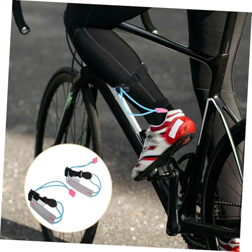 KOMBIUDA 2 Pcs Reflective Running Bands High Visibility Bicycle Pants Cuff Leg Straps for Night Walking Cycling Safety Fit Stretch Reflective Belt for Outdoor Sports