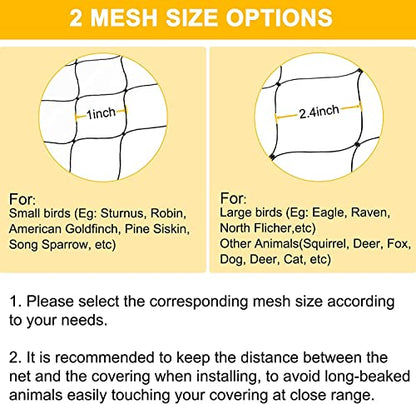 BSTPCOO 100'x100' Bird Netting for Chicken Coop, Heavy Duty Nylon 1" Mesh Poultry Netting Chicken Nettings Roof Hawk, Aviary Nettings Deer Fence Garden Net for Fruits Trees Plant - size: 100'×100'-1''