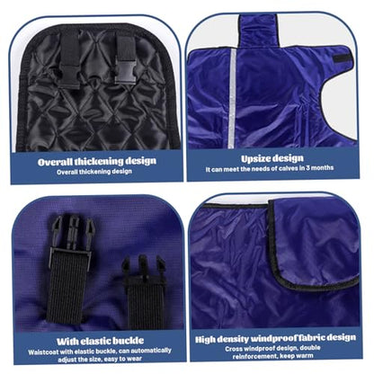 Calf Blankets for Winter, Soft Warm Thickened Goat Blanket, Waterproof Windproof Adjustable Calf Blanket for Keep Cow, Oxen, Horses Warm, Livestock Care, Farm
