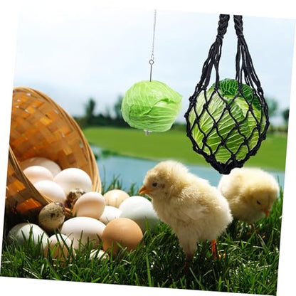 COLLBATH Chicken Hanging Wooden Foraging Playthings with Movable Hook and Lovely Appearance, Fun Chew for Home Decoration and Stress Relief