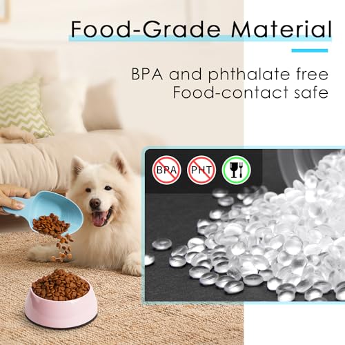 Dog Food Scoop-Melamine Pet Food Measuring Cup - 1 Cup 1/2 Cup 1/4 Cup Dog Cat Bird and Rabbit Food Feeding Scoop Dishwasher Safe -Blue - color: Blue