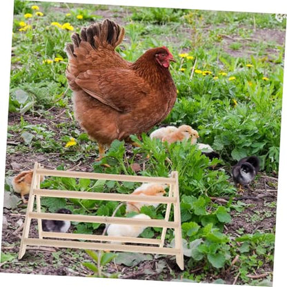 DECHOUS Wood Chicken Perch Stand Natural Wood Roosting Bar for Chicks Poultry Coop Accessories Climbing Ramp for Chick Enrichment