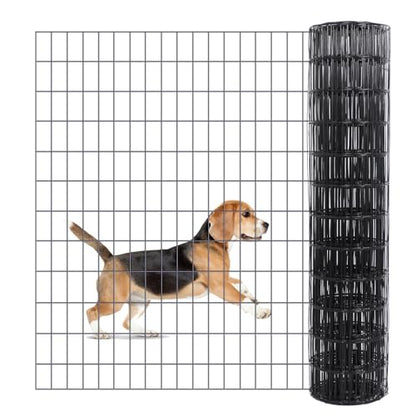 2×3in 36''×50' Welded Wire Mesh, Chicken Wire Mesh Metal Garden Plant Fencing, Black PVC Coated Raised Garden Bed Plant Supports Poultry Netting, Welded Fence Rabbit Cage - size: 2x3in 36inx50ft