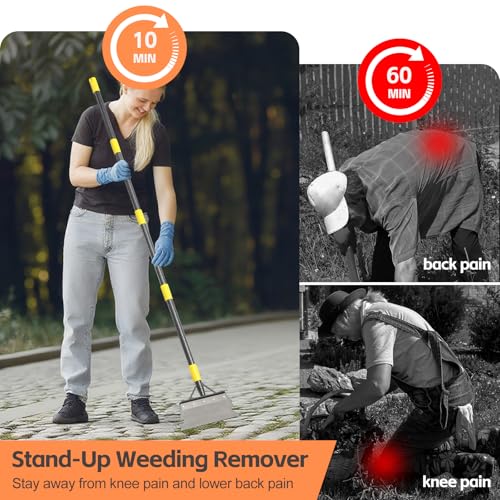 Garden Shovel, Weeding Tool, Multifunctional Garden Cleaning Shovels, 72 Inch Floor Scraper Long Handle, Heavy Duty Metal Flat Spade Shovel for Lawn Edging, Crack Weeder, Ice Chopper, Snow Shovel - size: 72"