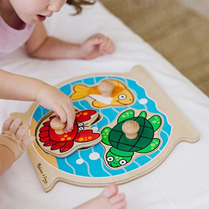 Melissa & Doug Animals Jumbo Knob Wooden Puzzles Set - Fish and Pets - style: Fish & Pets