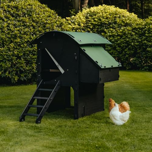Medium Penthouse Chicken Coop 2-3 Chickens - 25yr Lifespan Chicken Coop for 5 Chickens Or 9 Bantams | 2 Rounded Perches for Hens to Roost | Raised Hen House for Poultry with 2 Nesting Boxes & Ladder - color: MEDIUM PENTHOUSE