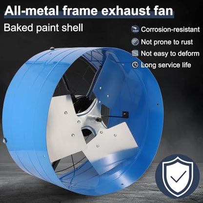 Criditpid 16 Inch Gable Mount Vent Attic Fan, Exhaust Ventilation Fan with Adjustable Thermostat for Gable, Home, Shed, Garage, Portable Building, 4A, 1050RPM, 1945CFM, Blue. - color: 1945CFM