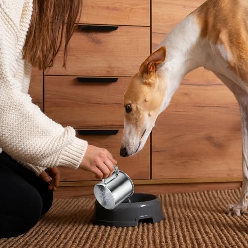 Dog Food Scoop 1/2 Cup,304 Stainless Steel Measuring Cups with Handle Pet Food Scoop Cup Measuring Scoop for Dogs, Cats, Birds & Rabbits – Ideal for Dry Food & Treats (1/2 Cup) - size: 0.5 cup