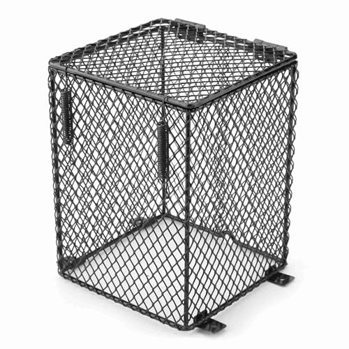 ZJchao Heat Lamp Fixture, Reptile Heat Lamp Fixture Pet Reptile Cover Lizard Cage Mesh Cover Light Bulb Heating Lampshade (Circle) (Circle) (Quadrate 2.3in)