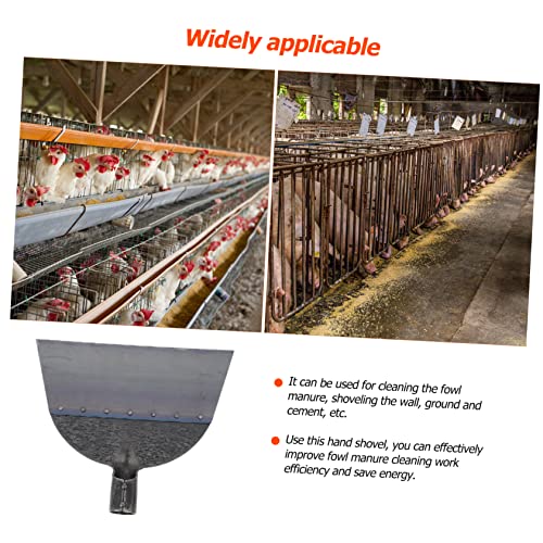 DECHOUS Manual Shovel for Cleaning Spade for Chicken Coop and Henhouse Heavy-Duty Cleaning Tool Long Handle for Farm Use - size: 30X27X2.5cm