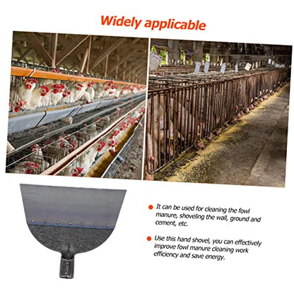 DECHOUS Manual Shovel for Cleaning Spade for Chicken Coop and Henhouse Heavy-Duty Cleaning Tool Long Handle for Farm Use - size: 30X27X2.5cm
