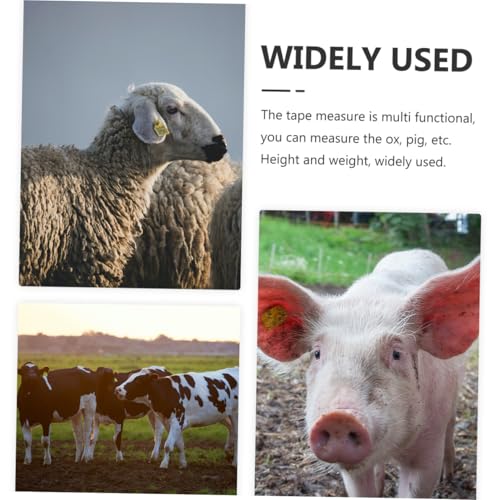 Animal Measuring Tape 2.5M for Cattle Pig Horse Girth and Weight Measurement Veterinary Livestock Body Tape Tool for Farm Use Style