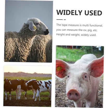 Animal Measuring Tape 2.5M for Cattle Pig Horse Girth and Weight Measurement Veterinary Livestock Body Tape Tool for Farm Use Style