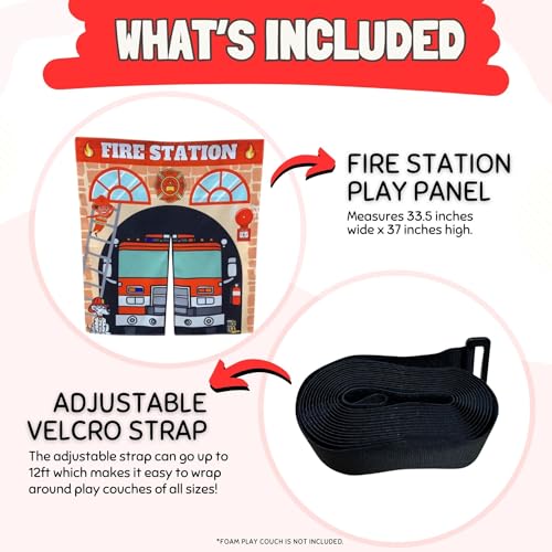 Couch Swag Play Panel for Childrens Foam Sofa Kids Couch (Firehouse) - style: Firehouse