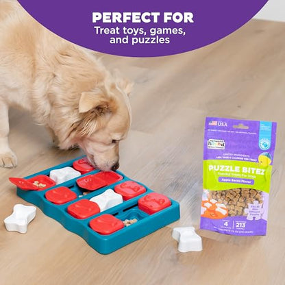 Outward Hound by Nina Ottosson Puzzle Bitez USA Made Dog Treats, Apple Bacon Flavor, Bite-Sized Training Reward and Interactive Puzzle Toy Treats, 7.5oz - size: 7.5 Ounce (Pack of 1), style: Apple Bacon