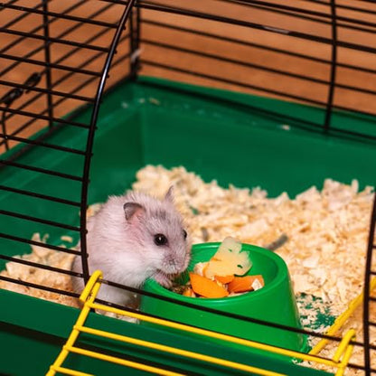 Wooden Hanging Small Animal Feeding Bowl Wear- Guinea Pig Feeder Suitable for Hamsters Chinchillas and Squirrels