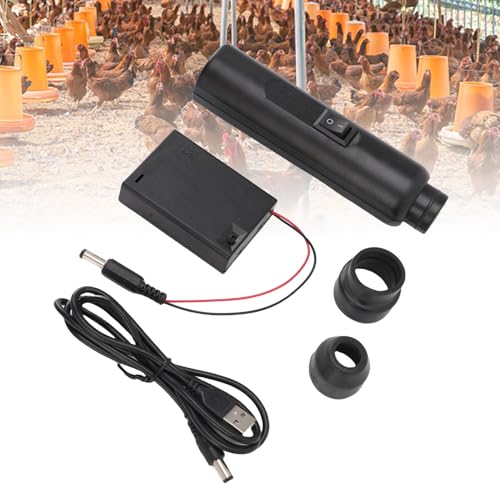 JTLB LED Egg Candler, USB Portable Cool Light Egg Candling Lamp for Monitoring Eggs Development, AA Battery*3
