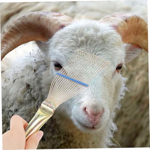 Wire Goat Wool Hair Brush Deshedding Tool for Sheep Cattle Horses Lightweight Grooming Rake for Wet Dry Use Easy to Clean Livestock Brush for Fluffy Animals
