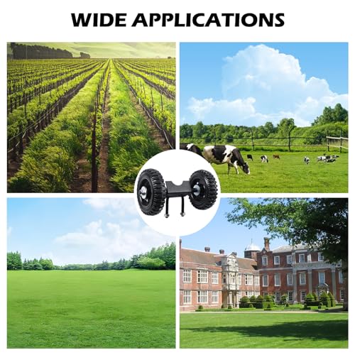 Wall Mount 6" Wheels Rolling Gate Hardware Kit | Sliding Gate Hardware | Sliding Gate Kit | Farm Gate Hardware - style: Wall Mount