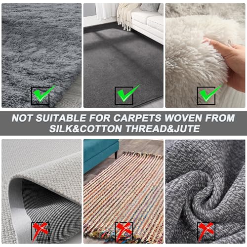 B-Land Carpet Rake for Pet Hair Removal, Reusable Pet Hair Remover with 60” Adjustable Long Handle, Carpet Scraper Dog Cat Hair Remover Tool for Rugs, Mats, Couch, Furniture Green - color: Green