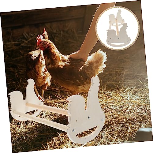 Happyyami Hen Standing Rack Wooden Chicken Perch Chicken Toys Coop Decor Treats Ladder Poultry Toy Roosting Bar Exercise