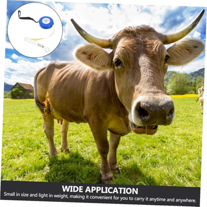 WOONEKY Multipurpose Animal Weight Tape Measure for Goats and Pigs Tearproof Retractable Measuring Tape for Chest and Waist Portable Veterinary Tool for Farm Cattle and Livestock