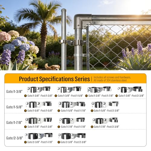 1-7/8" x 1-3/8" Chain Link Gate Latch Heavy Duty Stainless Steel Fence Gate Fork Latch Hardware with Padlock Hole 1pcs - color: 1-7/8"x1-3/8"