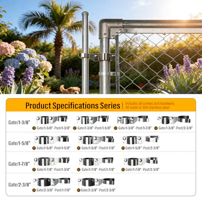 1-7/8" x 1-3/8" Chain Link Gate Latch Heavy Duty Stainless Steel Fence Gate Fork Latch Hardware with Padlock Hole 1pcs - color: 1-7/8"x1-3/8"
