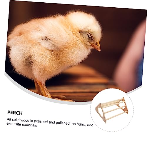 Wooden Chicken Perch Stand for Birds Adjustable Height Chicken Training Stand Natural Material for Parrots and Small Birds