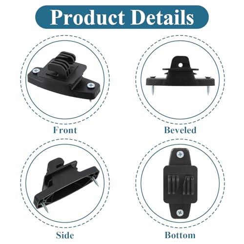 Electric Fence Insulators for Wood Post Claw Black, 100 Set | 3.35" UV-Stabilized Plastic Insulators Accessories with 200 Screws for Wire Polywire Poly Rope Fencing on Farms