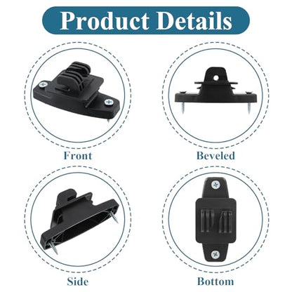 Electric Fence Insulators for Wood Post Claw Black, 100 Set | 3.35" UV-Stabilized Plastic Insulators Accessories with 200 Screws for Wire Polywire Poly Rope Fencing on Farms