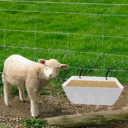 Hanging Chicken Feeder Trough, 4 Pack Fence Feed Feeder for Goat Sheep Deer Poultry Duck Livestock Feeding Container Goats Supplies Feeders Waterer Bucket