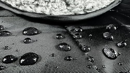 DOWN UNDER OUTDOORS Waterproof 350 GSM Fleece or Sherpa Stadium Blanket | Large Extra Thick, Windproof, Quilted, Machine Washable, Camping Picnic & Outdoor, Beach, Dog, secret pocket, 82 x 55 inches - color: Black/Heather Grey