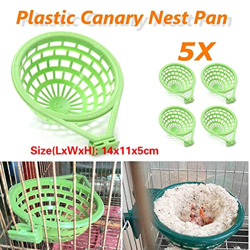 5Pcs Canary Bird Nests Plastic Hollow Hanging Cage Eggs Hatching Tool Bird Breeding Hut Nest Small Birds Birdcage Accessories