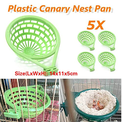 5Pcs Canary Bird Nests Plastic Hollow Hanging Cage Eggs Hatching Tool Bird Breeding Hut Nest Small Birds Birdcage Accessories