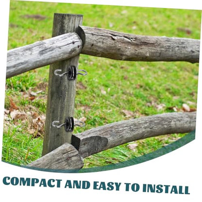 4pcs Electric Fence Insulator Kit with Dual for Posts Connection for Ranch and Garden Fencing Prevents Electrical Leakage Reusable and