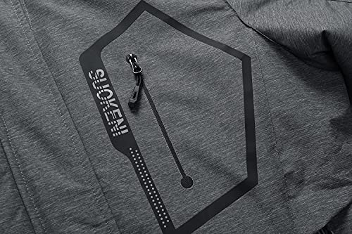 SUOKENI Women's Waterproof Warm Winter Snow Coat Hooded Raincoat Ski Snowboarding Jacket - color: Charcoal Heather, size: Small