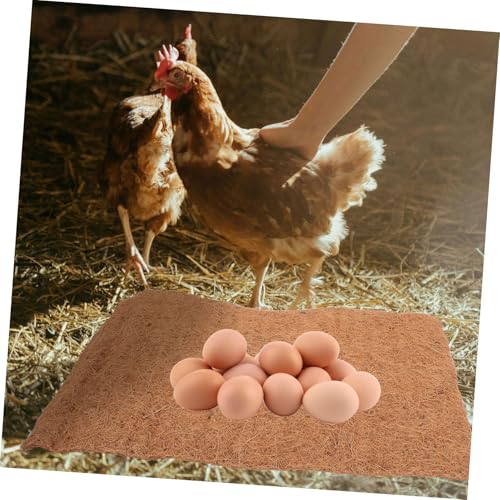4pcs Washable Nesting Pads for Chicken Coop Non- Chicken Nest Box Liners Comfortable and Practical Nesting Pads Natural Coconut Coir Material for Hen Laying